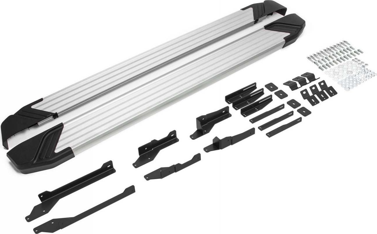 Пороги на автомобиль "Silver" Rival для Exeed TXL 2020-2026. Артикул F180AL.0907.1