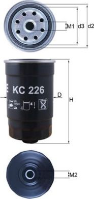 Топливный фильтр Mahle-Knecht. Артикул KC 226