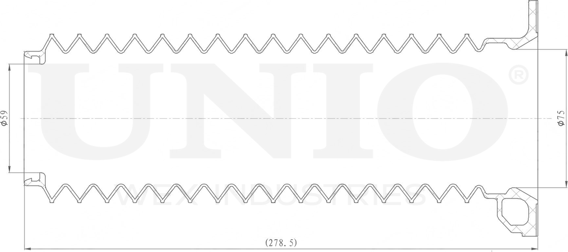 Пыльник амортизатора (Unio). Артикул DUC-10042