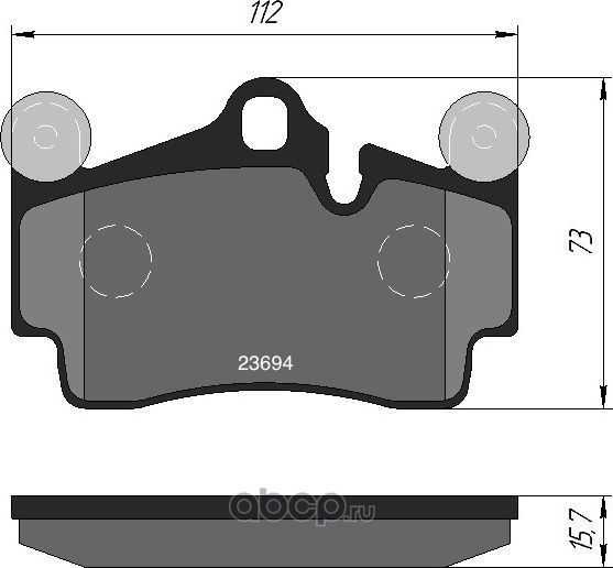 Колодки тормозные дисковые задние к-т VOLKSWAGEN TOUAREG 03>/PORSCHE CAYENNE 03> (Kotl) Kotl. Артикул 1653kt