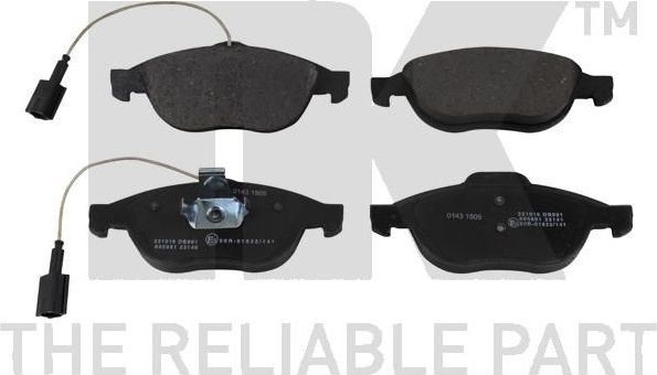 Тормозные колодки NK. Артикул 221016