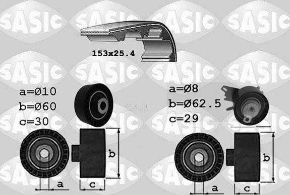 Ремень ГРМ с роликами (комплект) Sasic для Peugeot 807 I 2005-2014. Артикул 1750028