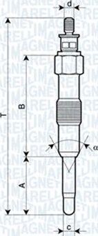Свеча накаливания (накала) Magneti Marelli. Артикул 062581201304