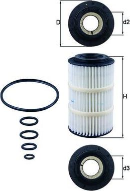 Масляный фильтр Mahle-Knecht. Артикул OX 345/7D