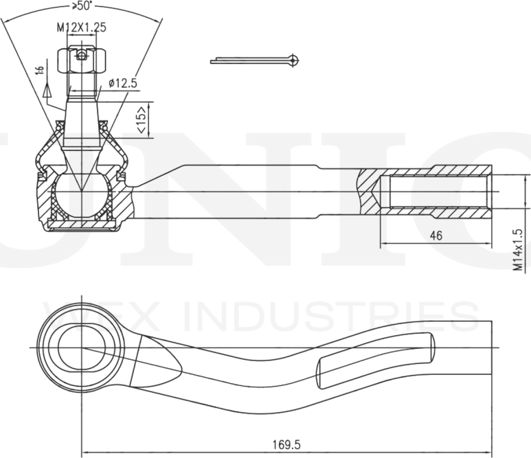 Наконечник рулевой тяги (Unio). Артикул SSP-10154