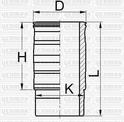 Гильза цилиндра Yenmak (Серый чугун). Артикул 51-05932-000