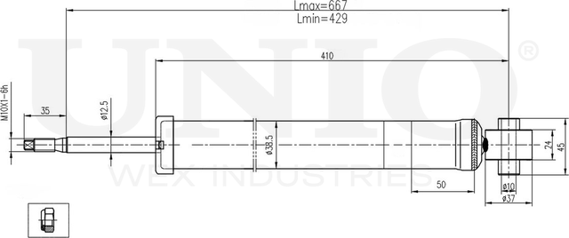 Амортизатор подвески (Unio). Артикул SAB-10471