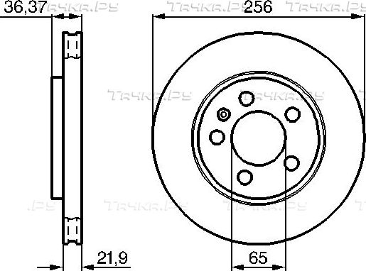 Тормозной диск Bosch задний для SEAT Toledo II 1998-2004. Артикул 0 986 478 482