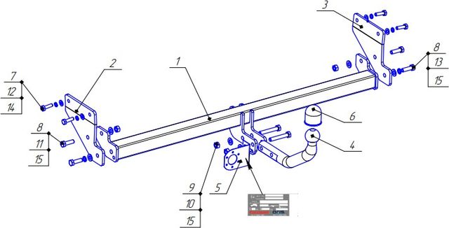 Фаркоп Oris (ранее Bosal) для Kia Soul III 2019-2026. Артикул 6766-A