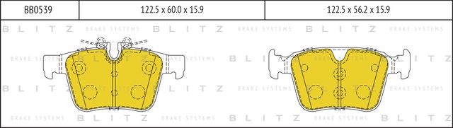 Колодки тормозные LAND ROVER VELAR 17- задн. (Blitz). Артикул BB0539