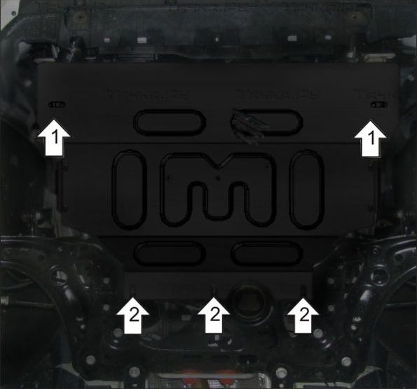 Защита Мотодор усиленная для картера и КПП Volkswagen Golf VII 2012-2020. Артикул 72303