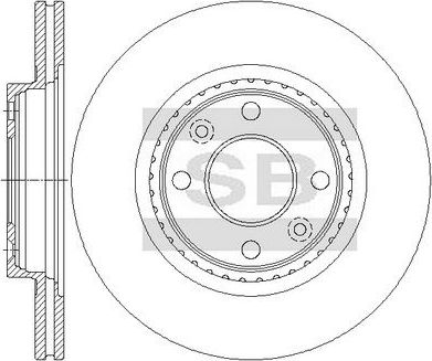 Тормозной диск Sangsin Hi-Q передний для Renault Twingo II 2007-2014. Артикул SD3066