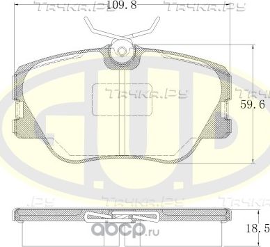 Тормозные колодки G.U.D.. Артикул GBP018902