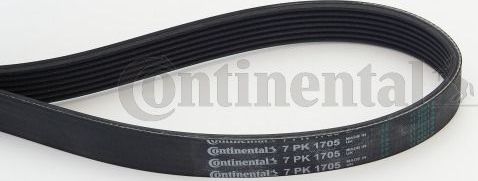 Приводной ремень поликлиновой ContiTech для Nissan Teana J32 2008-2013. Артикул 7PK1705