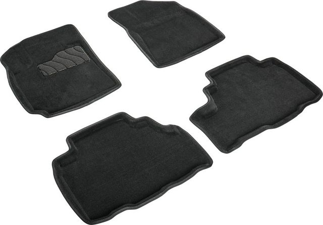 Коврики Seintex 3D ворсовые для салона Changan CS75 Plus 2018-2026 ЧЕРНЫЕ. Артикул 99479