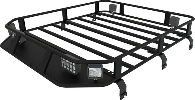 Багажник экспедиционный Podgotoffka 1600х1250х120 мм с креплениями на водостоки для ВАЗ 2121, 2131 (Нива) 3дв. 1976-2026. Артикул PGT-B.05.02