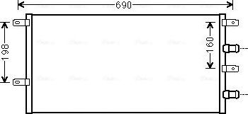 Радиатор охлаждения двигателя AVA. Артикул IV2131