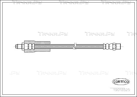Тормозной шланг Corteco задний задний для Volvo 460 1988-1996. Артикул 19018525