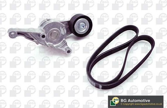 Приводной ремень поликлиновой с роликами (комплект) BGA для Audi A3 II (8P) 2005-2010. Артикул DB9601K