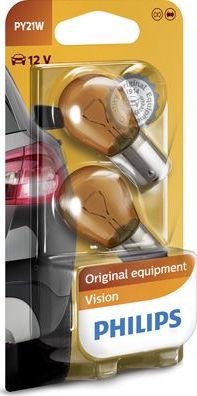 PY21W 12V-21W (BAU15s) (блистер 2шт.) Philips. Артикул 12496NAB2