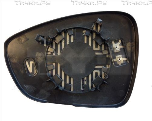 Зеркальное стекло бокового зеркала TYC левое для Citroen DS4 2011-2015. Артикул 305-0176-1