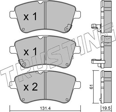 Тормозные колодки Trusting. Артикул 931.0