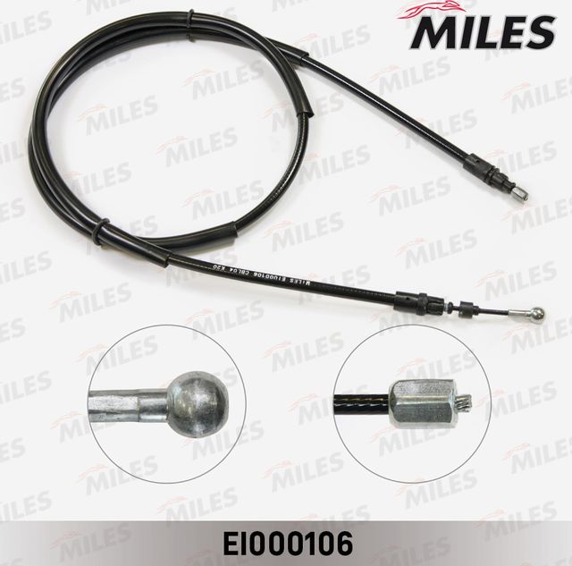 Трос ручника (тросик ручного тормоза) Miles задний правый для Renault Trafic II 2001-2014. Артикул EI000106