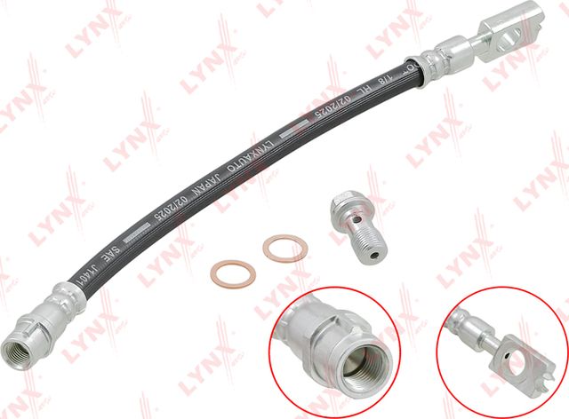 Тормозной шланг LYNXauto задний для SEAT Exeo 2009-2013. Артикул BL-3097