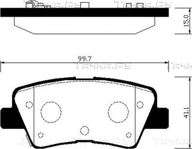 Тормозные колодки HSB задние для Hyundai i40 I 2011-2026. Артикул HP0046