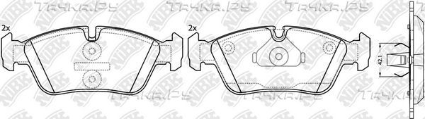 Тормозные колодки NiBK передние для BMW Z3 I 1995-2003. Артикул PN0010