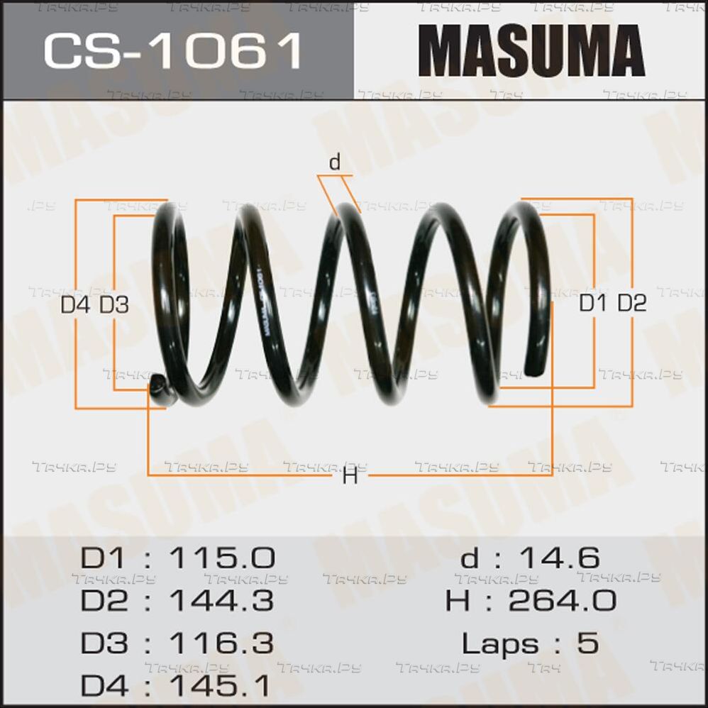 Пружина подвески Masuma. Артикул CS-1061