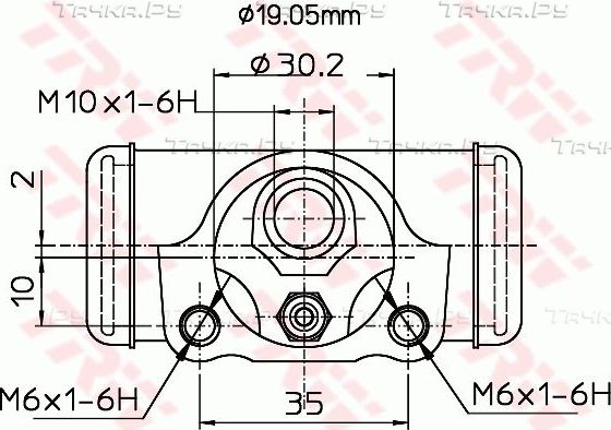 Тормозной цилиндр TRW (алюминий) задний для Toyota Allion I 2001-2004. Артикул BWD337