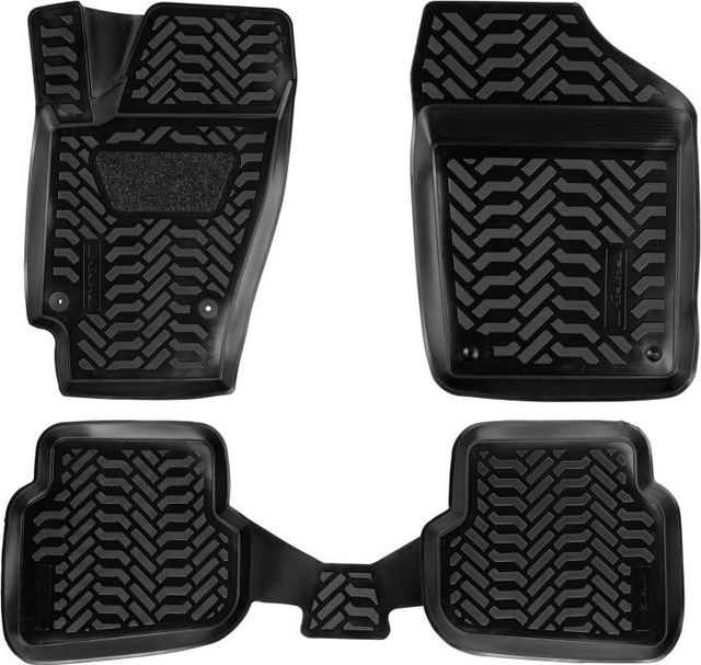 Коврики Airline 3D с высоким бортиком для салона Volkswagen Polo V седан 2009-2020. Артикул ACM-PS-73