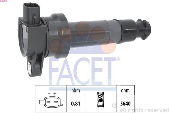 Катушка зажигания Facet Made in Italy - OE Equivalent. Артикул 9.6395