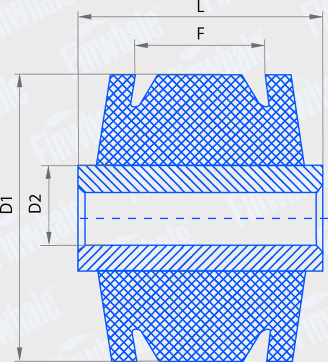Сайлентблок заднего рычага подвески Finwhale. Артикул SB807