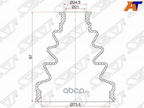 Пыльник шруса внутренний FR HONDA CR-V RD1  2 хом (SAT). Артикул C1150
