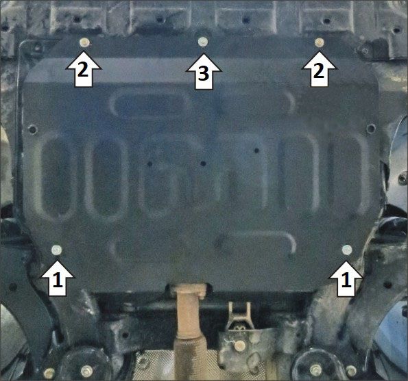 Защита Мотодор для картера, КПП J7 2020-2026. Артикул 58301