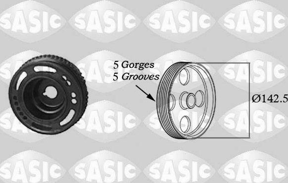 Шкив коленвала Sasic для Opel Corsa C 2000-2009. Артикул 2156013