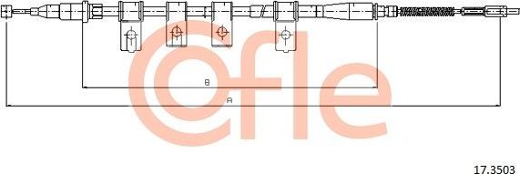 Трос ручника (тросик ручного тормоза) Cofle. Артикул 17.3503