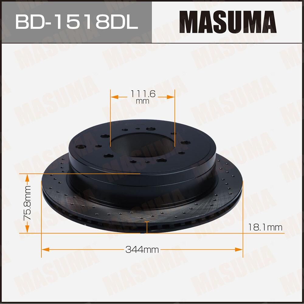 Тормозной диск Masuma. Артикул BD-1518DL