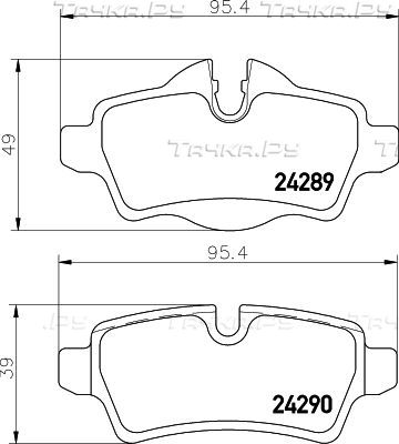 Тормозные колодки Mintex задние для MINI Clubman I (R55) 2007-2014. Артикул MDB2930