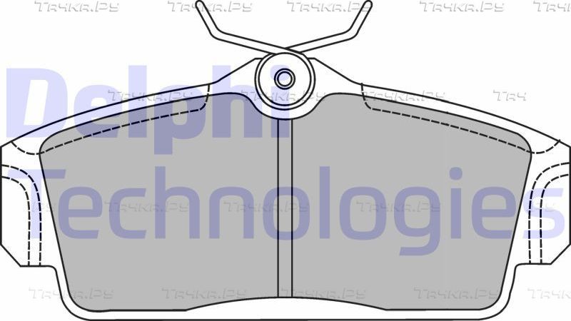 Тормозные колодки Delphi (Low-Metallic) передние для Nissan Almera N16 2000-2006. Артикул LP1435