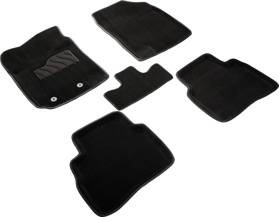 Коврики Seintex 3D ворсовые для салона Москвич 3 2022-2026 ЧЕРНЫЕ. Артикул 98825