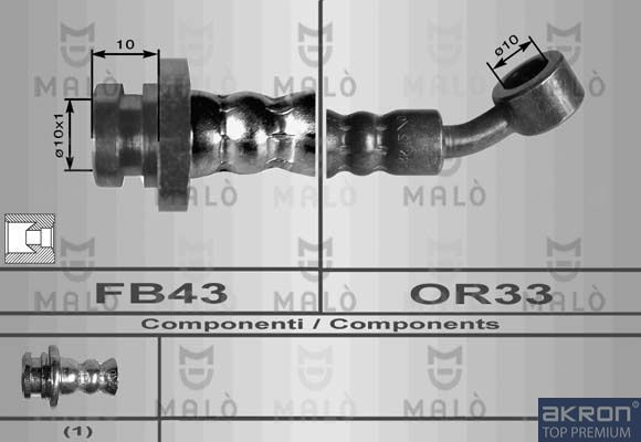 Тормозной шланг Malo. Артикул 80057