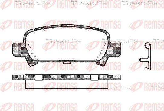 Тормозные колодки Remsa задние для Subaru Impreza I 1998-2000. Артикул 0729.02