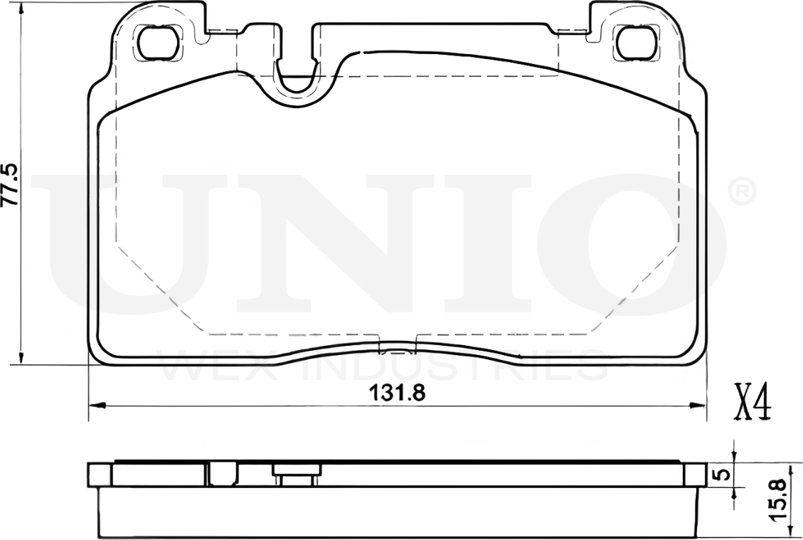 Колодки тормозные дисковые, комплект (Unio). Артикул BRP-20357