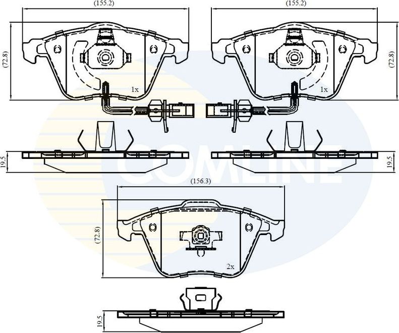 Тормозные колодки Comline Comline. Артикул CBP11753