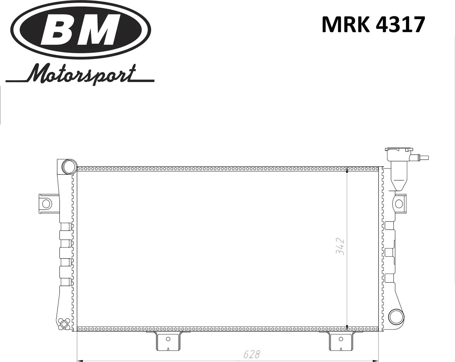 Радиатор двигателя LADA NIVA URBAN 21214 MT/ AC (BM). Артикул MRK4317