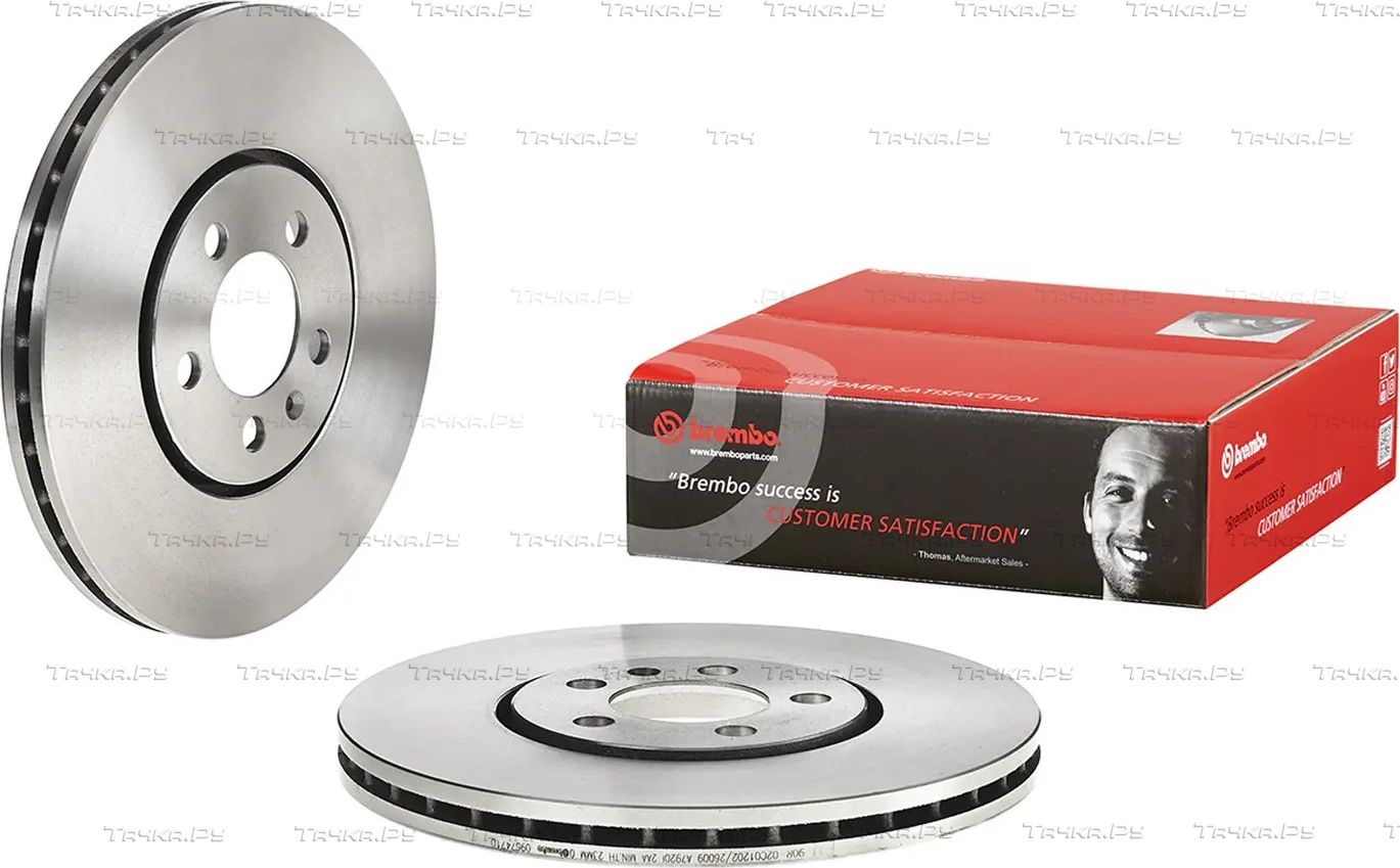 Тормозной диск Brembo передний для Volkswagen Golf III 1991-1999. Артикул 09.6747.10