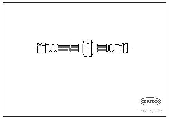 Тормозной шланг Corteco задний правый/левый для Fiat Stilo 2001-2008. Артикул 19027928